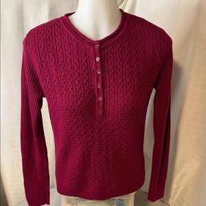 Laura Scott Burgundy Knit Top
